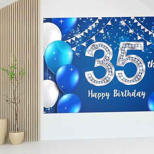 Vista 35 de HAMIGAR Fondo de pancarta de feliz cumpleaños 60 de 60 x 4 pies, decoraciones de cumpleaños de 60 años, suministros de fiesta para mujeres