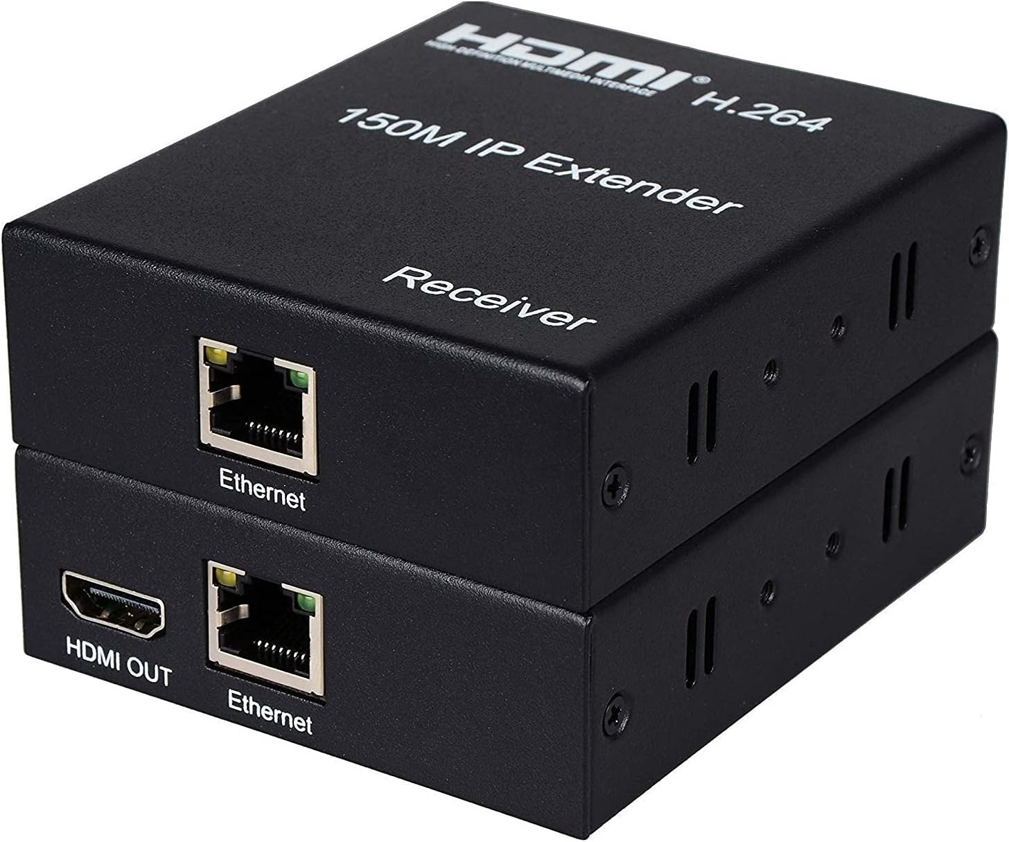 Microware HDMI 150M IP Extender with Transmitter and Receiver 1080p HDMI H.264 Over Ethernet IP Extender