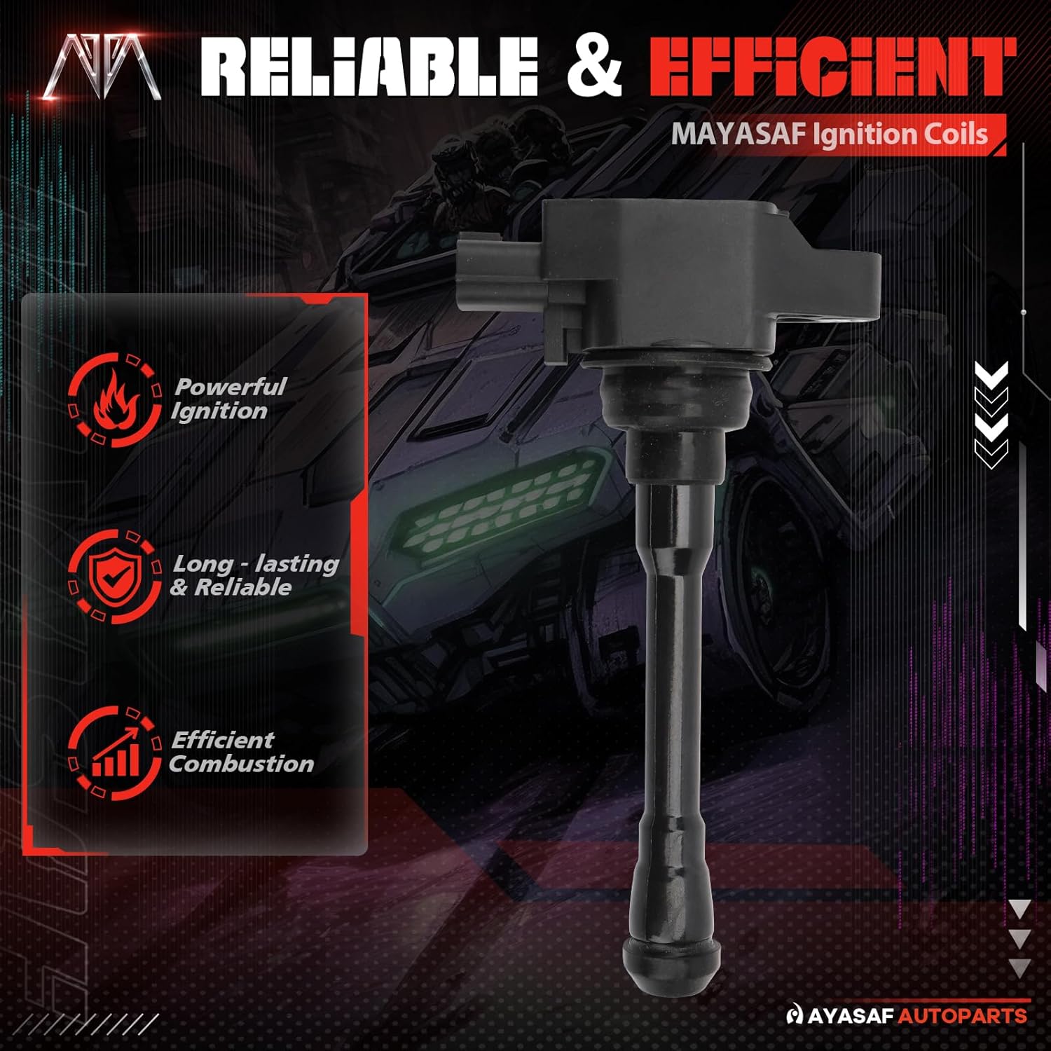 MAYASAF UF708 [4 Pack] Ignition Coils for Nissan NV200 2013 2014 2015 2016 2017 2018 2019, for Nissan Sentra 2013-2018