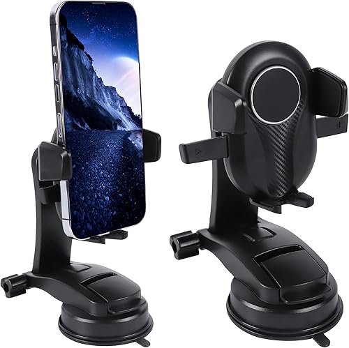 Soporte de teléfono para automóvil, soporte de teléfono resistente para parabrisas de automóvil, soporte de teléfono giratorio de 360 grados,