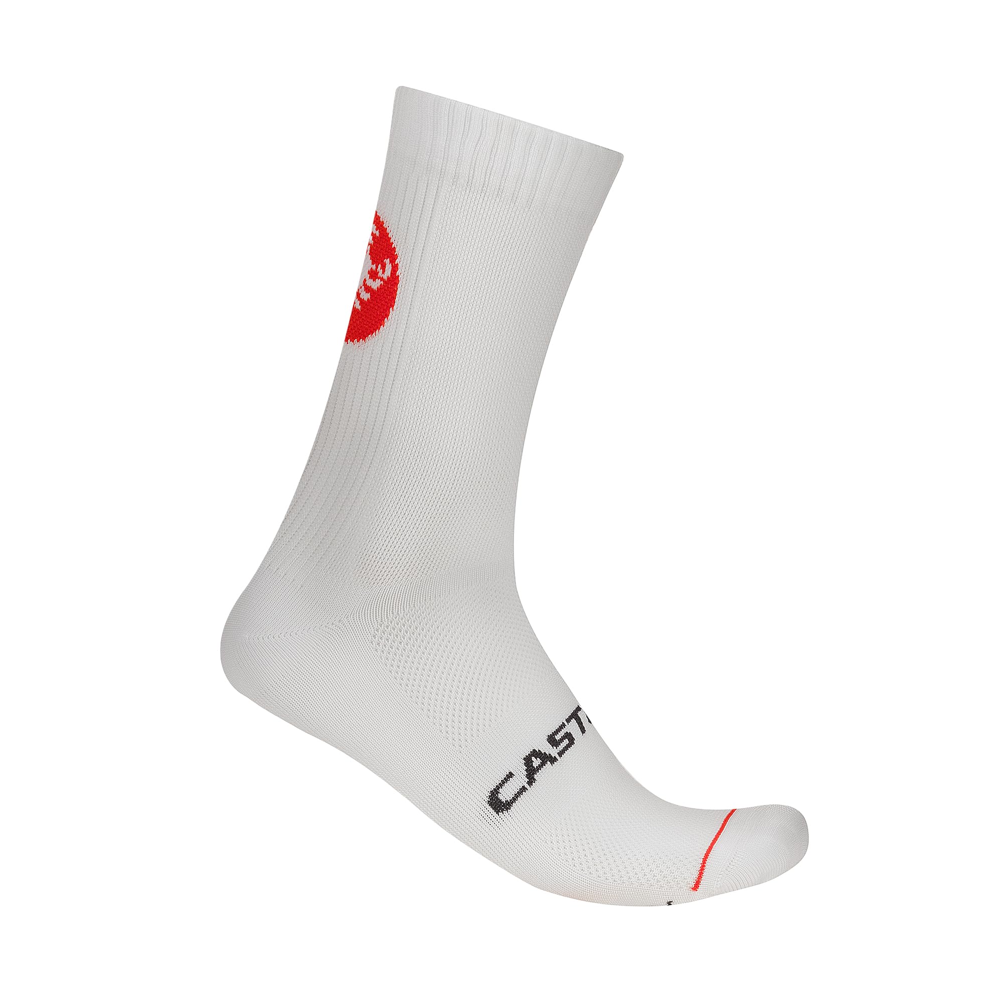 CASTELLI Entrata 18 Sock, Moisture-Resistant Cycling Socks with Midfoot Support for All-Day Comfort for Men & Women, White, L-X-L