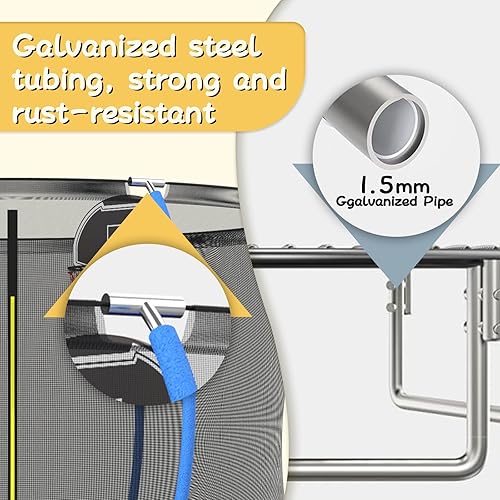 Miniatura 5 de Tranpoline - Tranpoline para exteriores de 14 pies, 12 pies, 10 pies, 8 pies, para niños y adultos, capacidad de peso de tranpoline de 300 a 1000