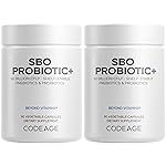 Codeage SBO Probiotics, 50 Billion CFUs Per Serving, Multi Strain Soil Based Organisms Blend and Organic Fermented Botanical Blend, Shelf-Stable - 2 Pack