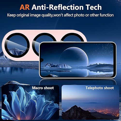 Vista 751 de para Samsung Galaxy Z Flip 7 Protector de Lente de Cámara, Cubierta de Lente de Vidrio Templado con Anillo de Metal Individual, [Fuerte Adhesión] 1