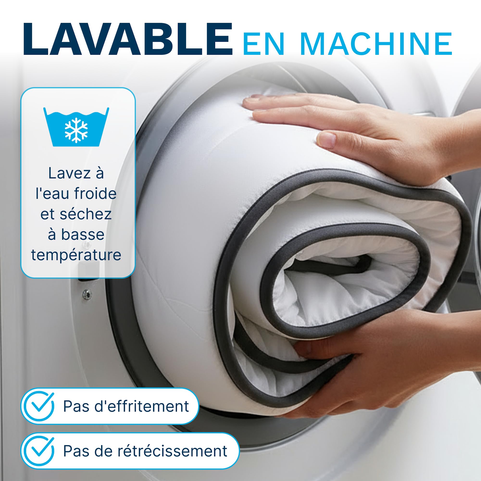 CATAVANA - Surmatelas Nuage 140x190 cm - Microfibre Hypoallergénique - Respirant et Anti-Acariens - Parfait pour Matelas Double, Clic-Clac et Convertible.