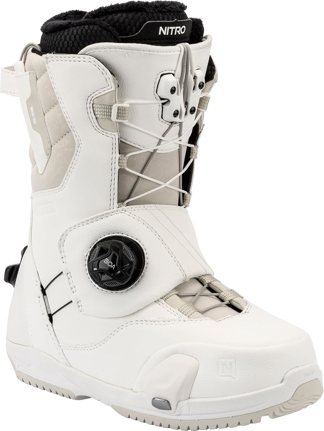 Nitro Cave Step On TLS Women's Snowboard Boots, White, 7