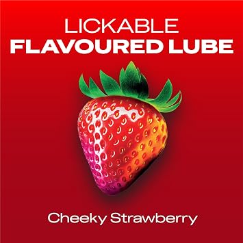 Durex Strawberry Water-Based Lube 100ml, Flavoured Lubricant