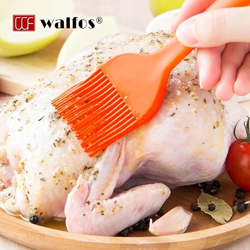 Miniatura 9 de Walfos Cepillo de silicona para pastelería, juego de cepillos para untar resistentes al calor, perfecto para hornear, parrilla de barbacoa, cocina