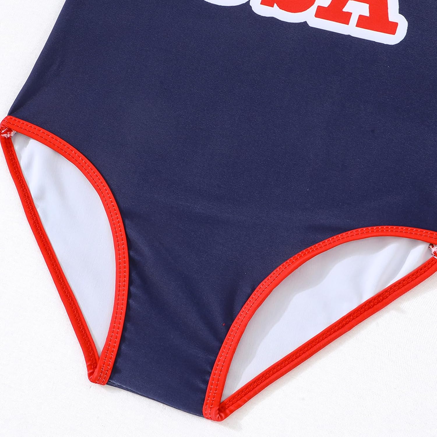 Girls Swimsuits One Piece American Flag Bathing Suit Quick Dry Beach Cute Swimwear with Adjustable Strap 4-12 Years