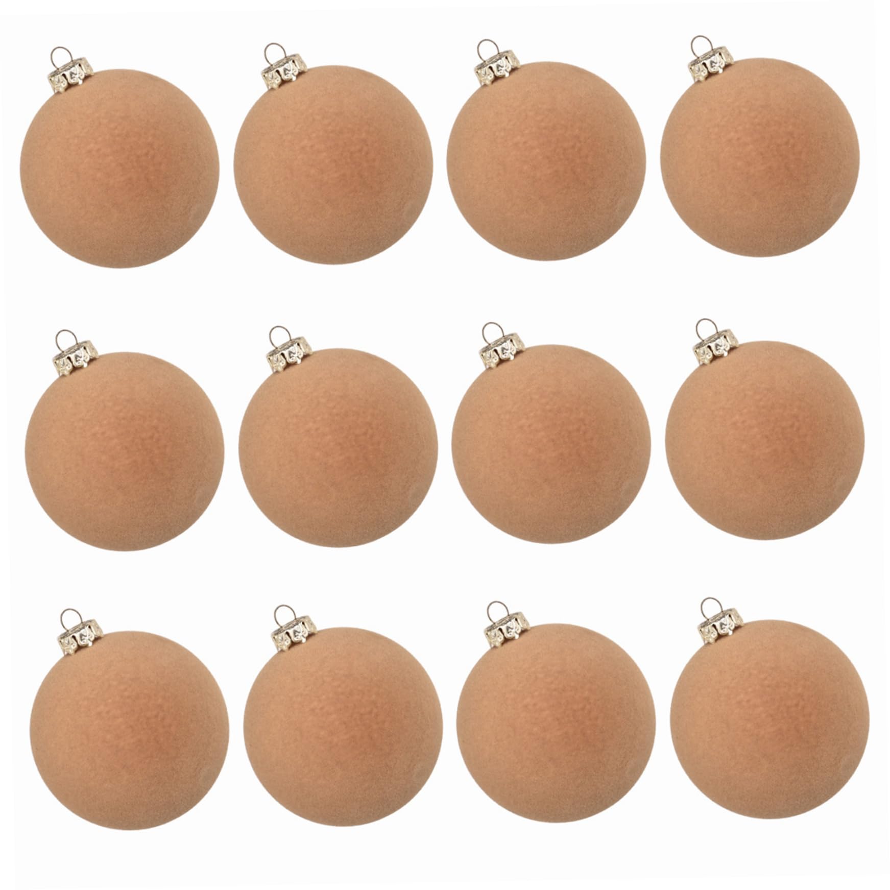 Boules de Noël en velours 12pcs suspensions étanches mariage fête sapin kaki
