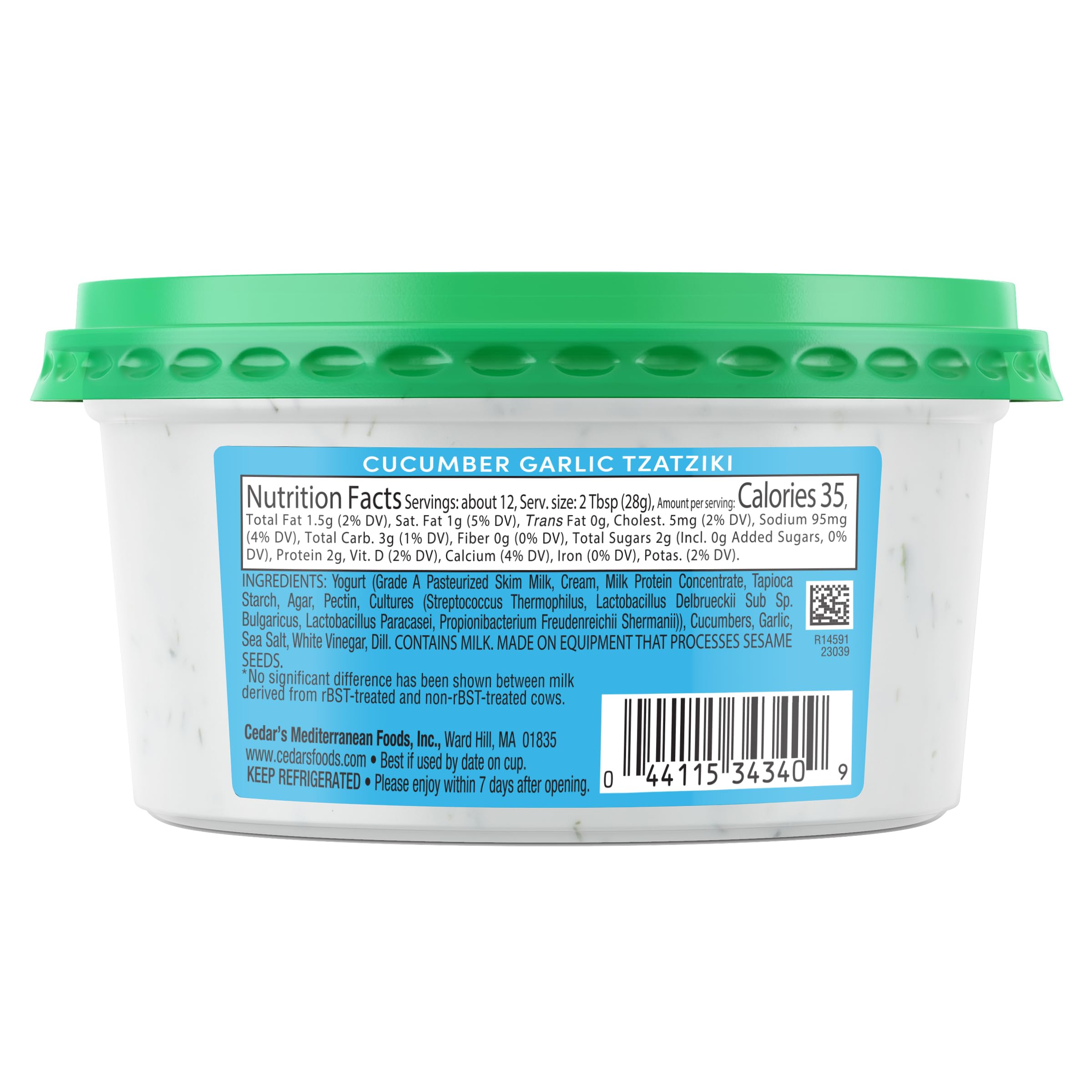 Cedar's Cucumber Garlic Tzatziki 12 oz | Grocery Pickup & Delivery