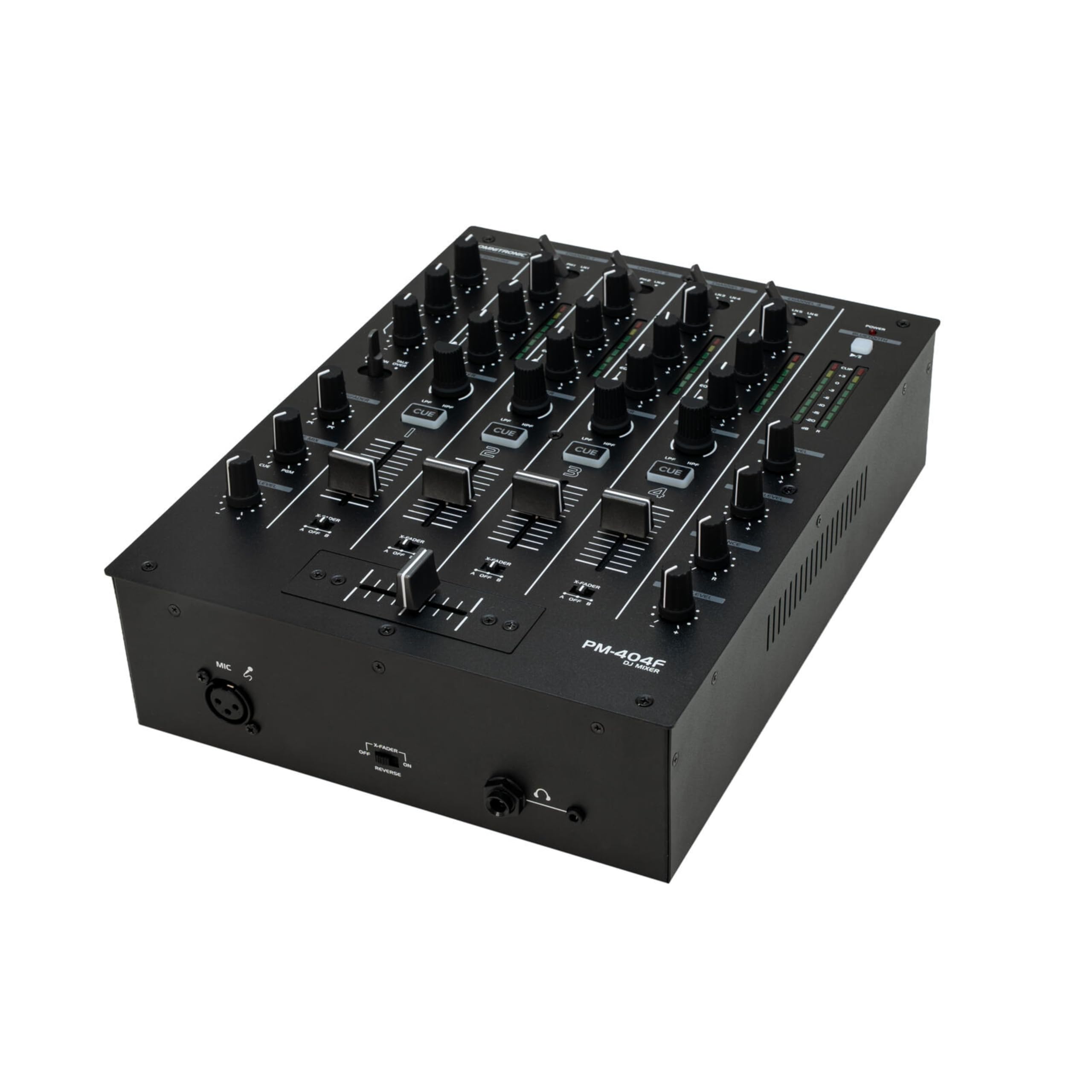OMNITRONIC PM-404F 4-Kanal-DJ-Mixer mit Filter und Bluetooth