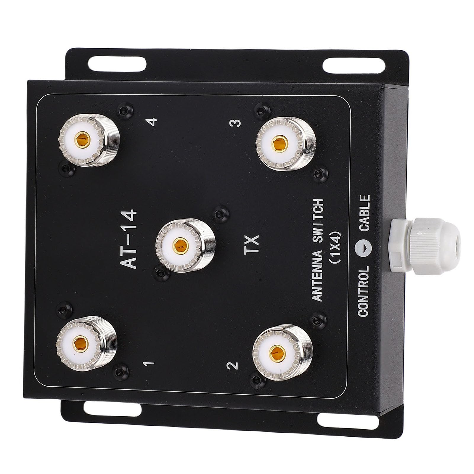 Cryfokt Interruptor de Antena Remota Coaxial, Interruptor de Antena de Precisión Estable de Aleación de Aluminio Fácil de Instalar 1.8 MHz-60 MHz Baja Pérdida Flexible con Enchufe SO-239 para Torre