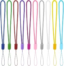 KALIONE Pack of 10 Wrist Strap Lanyard Colourful Wrist Strap Adjustable Wrist Lanyard for Keys Torch Mobile Phone Camera USB Drive Keyring (10 Colours)