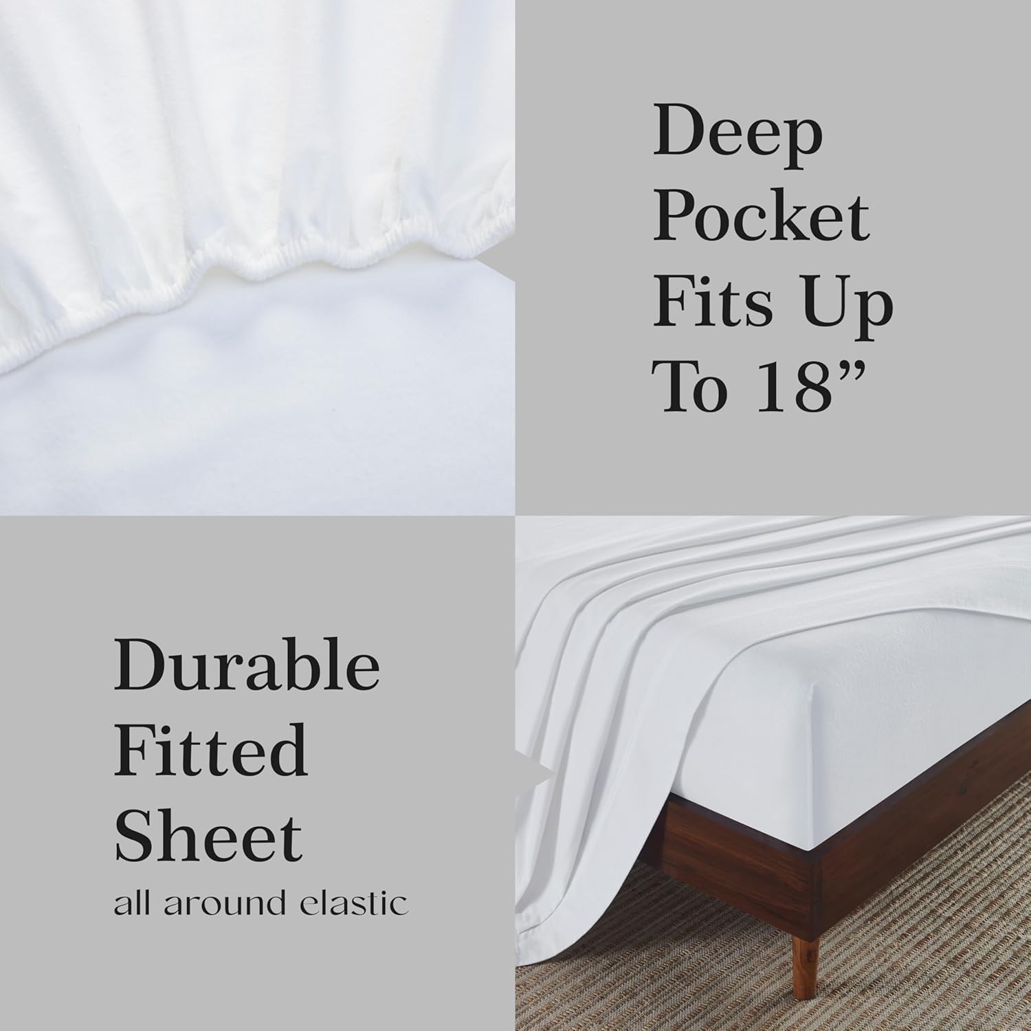 Superior Flannel-SH Sheet Set, Queen, White