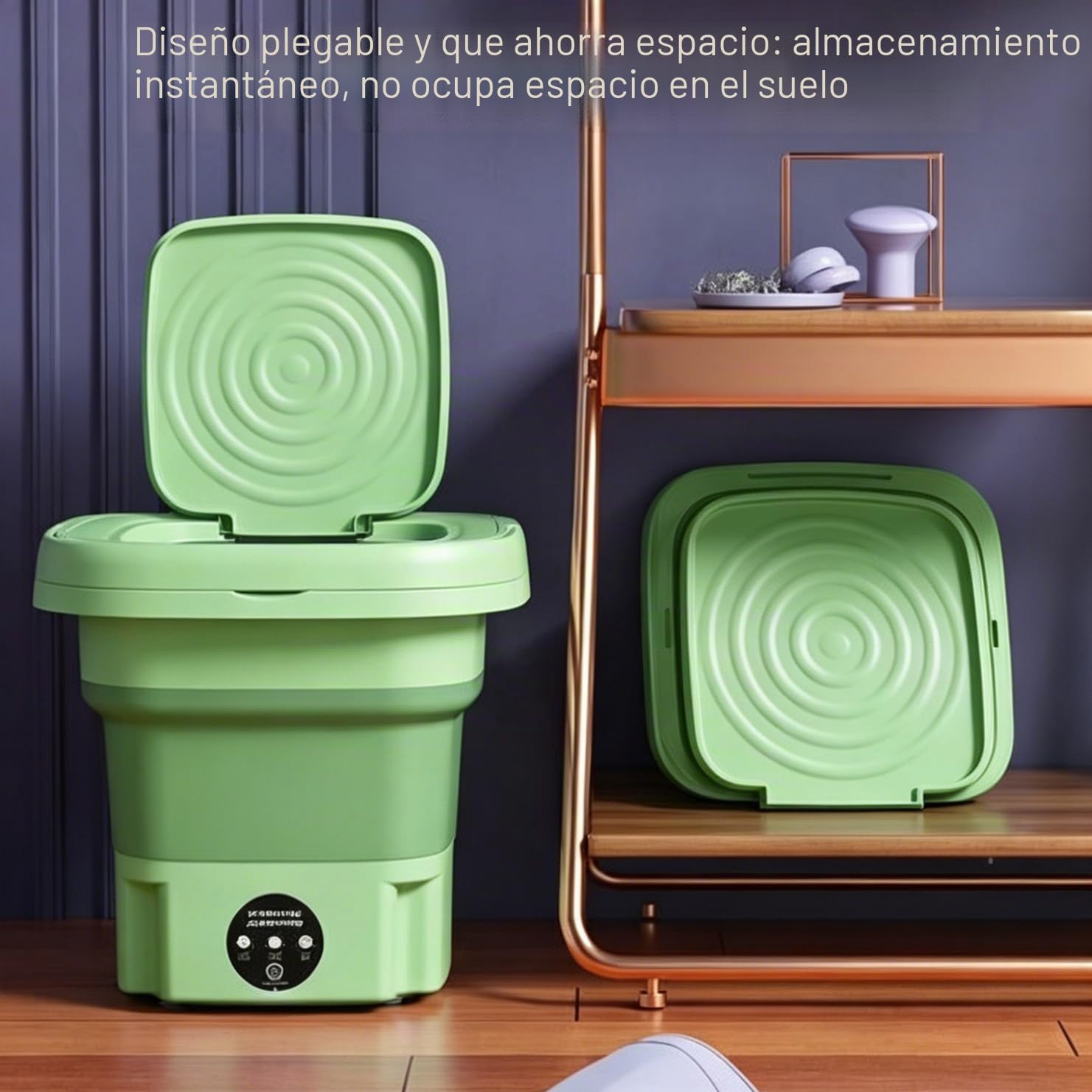 Lavadora Plegable 8L, Mini Lavadora Portátil con 3 Modos de Lavado & Canasta de centrifugado, Ahorro de Energía para Ropa Interior, Calcetines, Ropa de Bebé, Viaje y Residencia Estudiantil