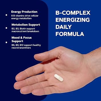 GNC B-Complex Plus Energy | Metabolism & Energy Production | 120 Count