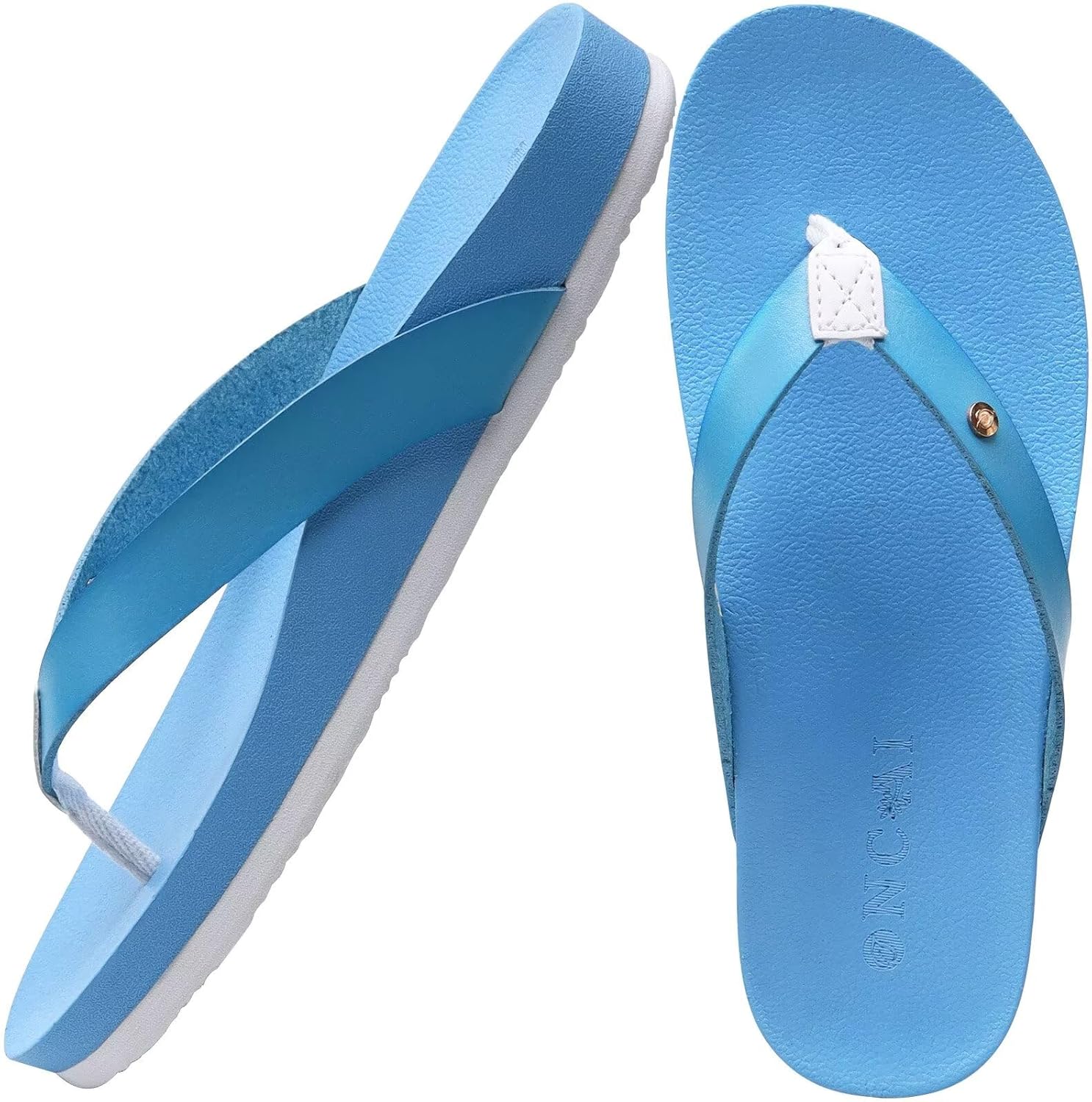 ONCAI Womens Flip Flops For Women Comfortable Strap Yoga Mat Non-Slip Women's Thong Sandal Casual Summer Beach Slippers With Arch Support
