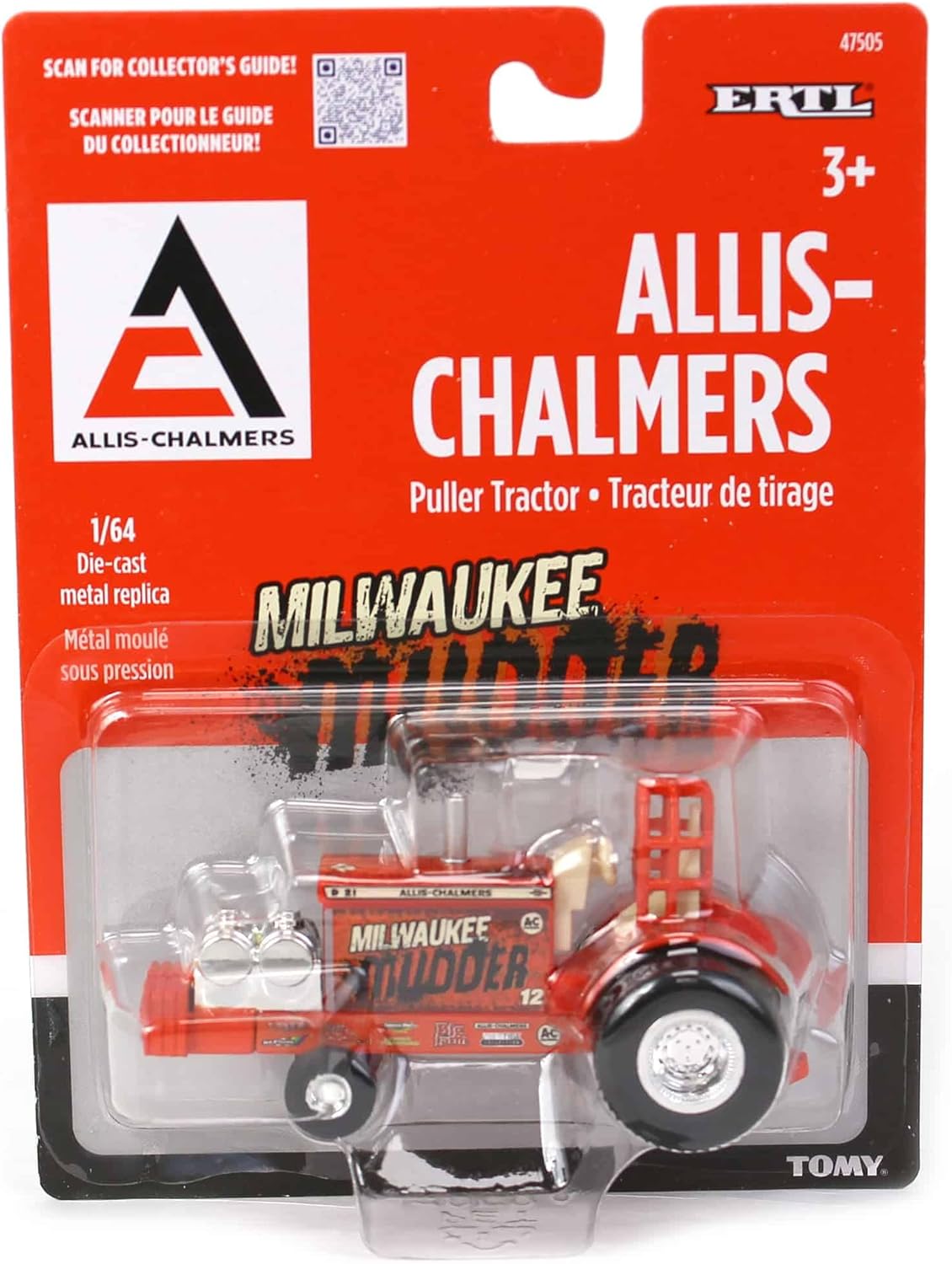 Agriculture Set of 2 1/64 Allis Chalmers Old Flame & Milwaukee Mudder Pulling Tractors 37958A