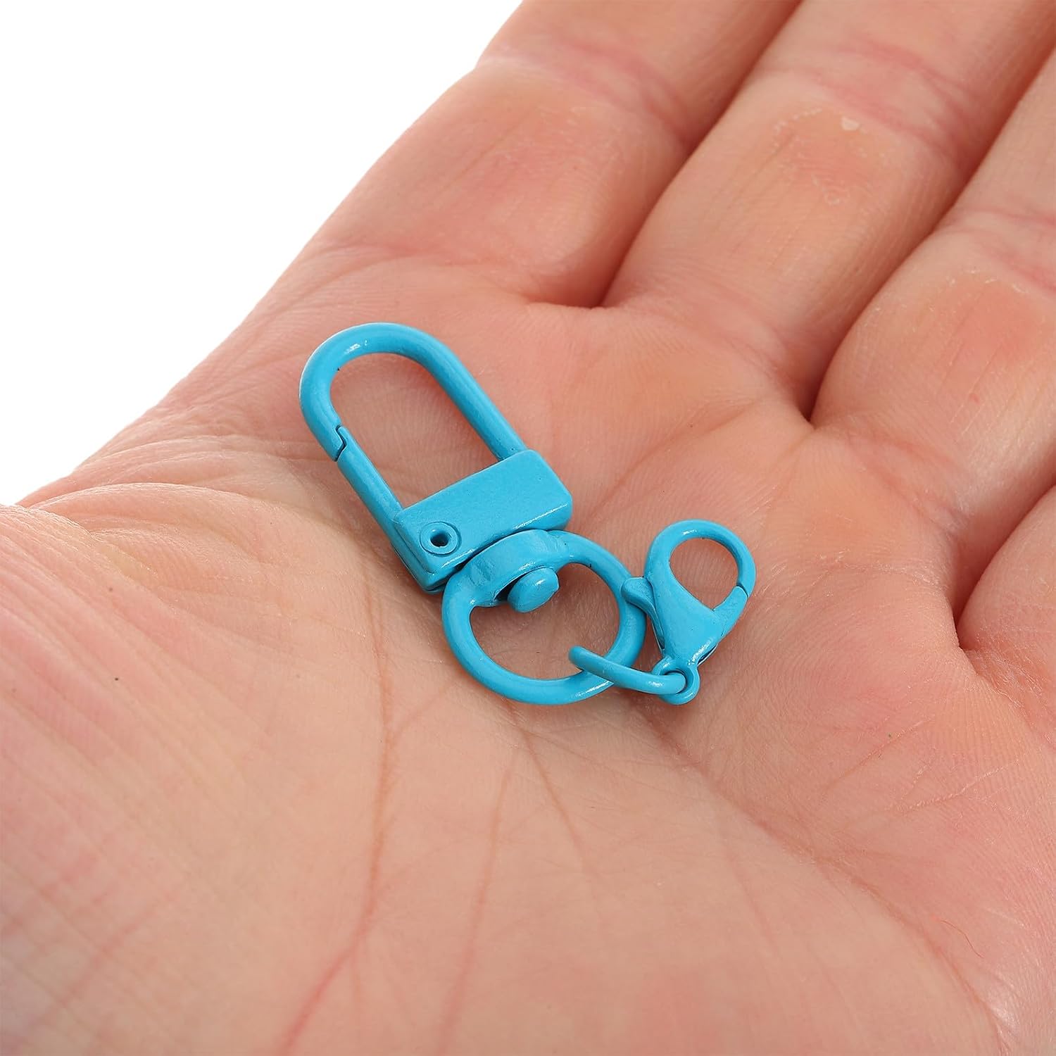 20pcs Colorful Metal Swivel Snap Hooks for Jewelry Making image 4