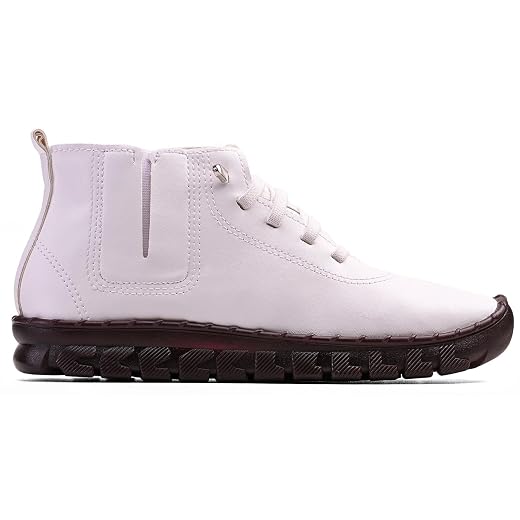 Bota Coturno Feminino Casual Macio Leve Confortável Com Cadarço Sola Reta Bota Feminina