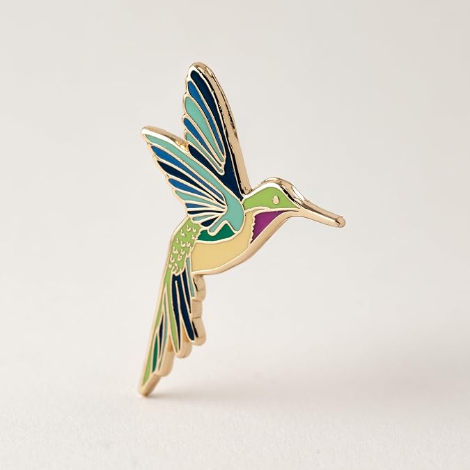 Cute Hummingbird Enamel Pin Hard Enamel Hummingbird Lapel Pin, Colorful Hummingbird Brooch, Perfect Gifts for Hummingbird Lovers