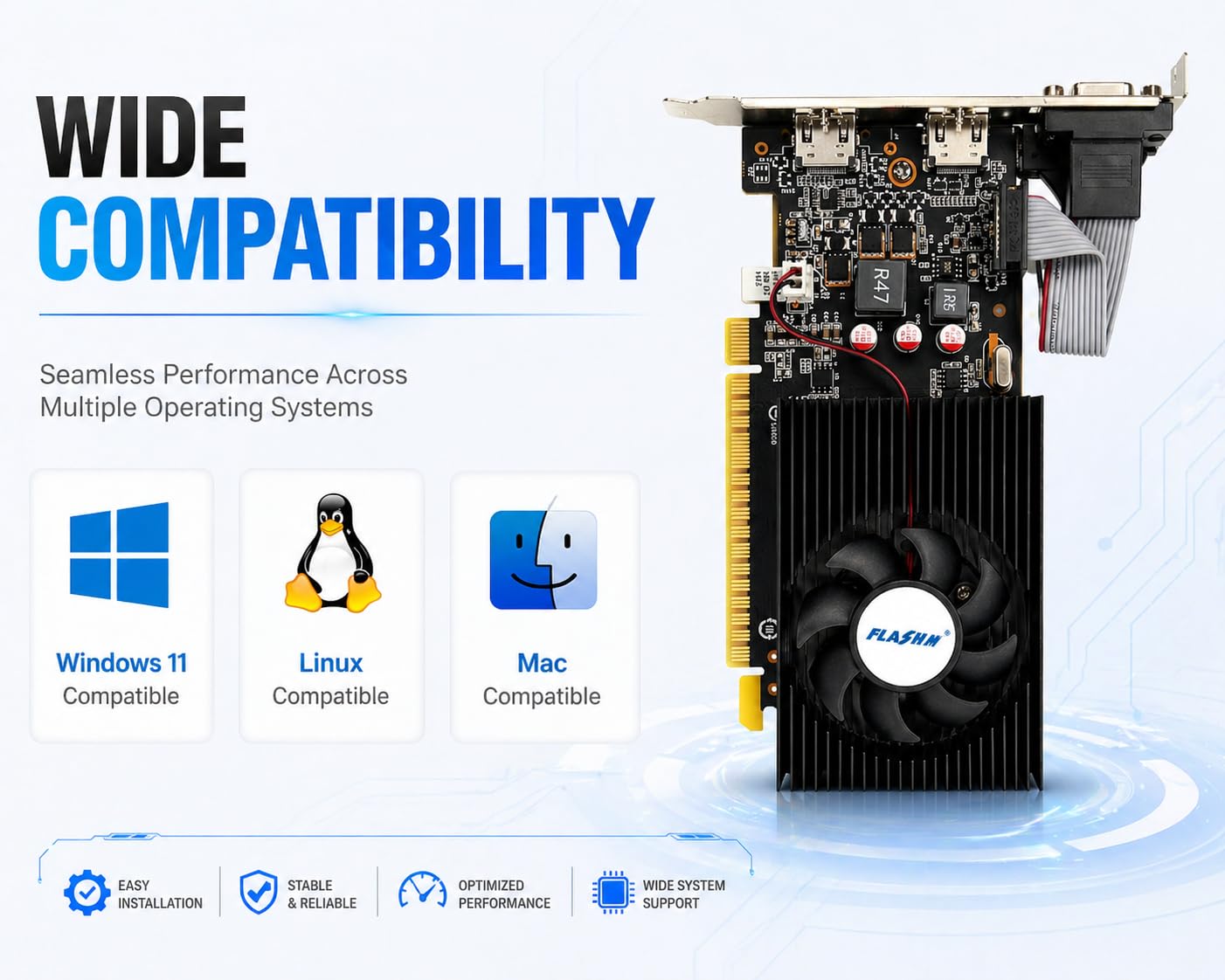71Jrn6Ncd7L._SL1402_ NVIDIA GeForce GT 730 4GB DDR3 GPU | Dual HDMI + VGA | Triple Display | Low Profile Graphics Card