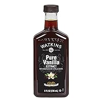 Vista 1 de Watkins Extracto de vainilla puro, sin OMG, Kosher, botella de 8 onzas, paquete de 1
