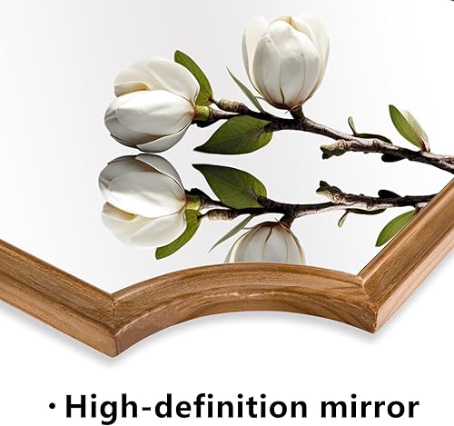 Vista 207 de WallBeyond Espejos de baño de madera para montar en la pared, espejos de pared con marco de madera rústica de 16 x 20 pulgadas, espejos de pared