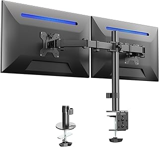 VIVO Dual Monitor Desk Mount, Heavy Duty Fully Adjustable Steel Stand, Holds 2 Computer Screens up to 24 inches and Max 22... Price In India