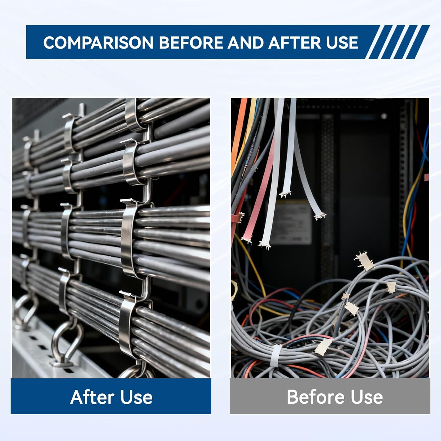 Stainless Steel Cable Tie Gun with 100Pcs 11.8 inch Metal Zip Ties Tool, Special Tool For Fastening and Cutting Steel Zip Ties, UV Resistant Chain Link Fence Parts for Fence Exhaust Pipe Outdoor