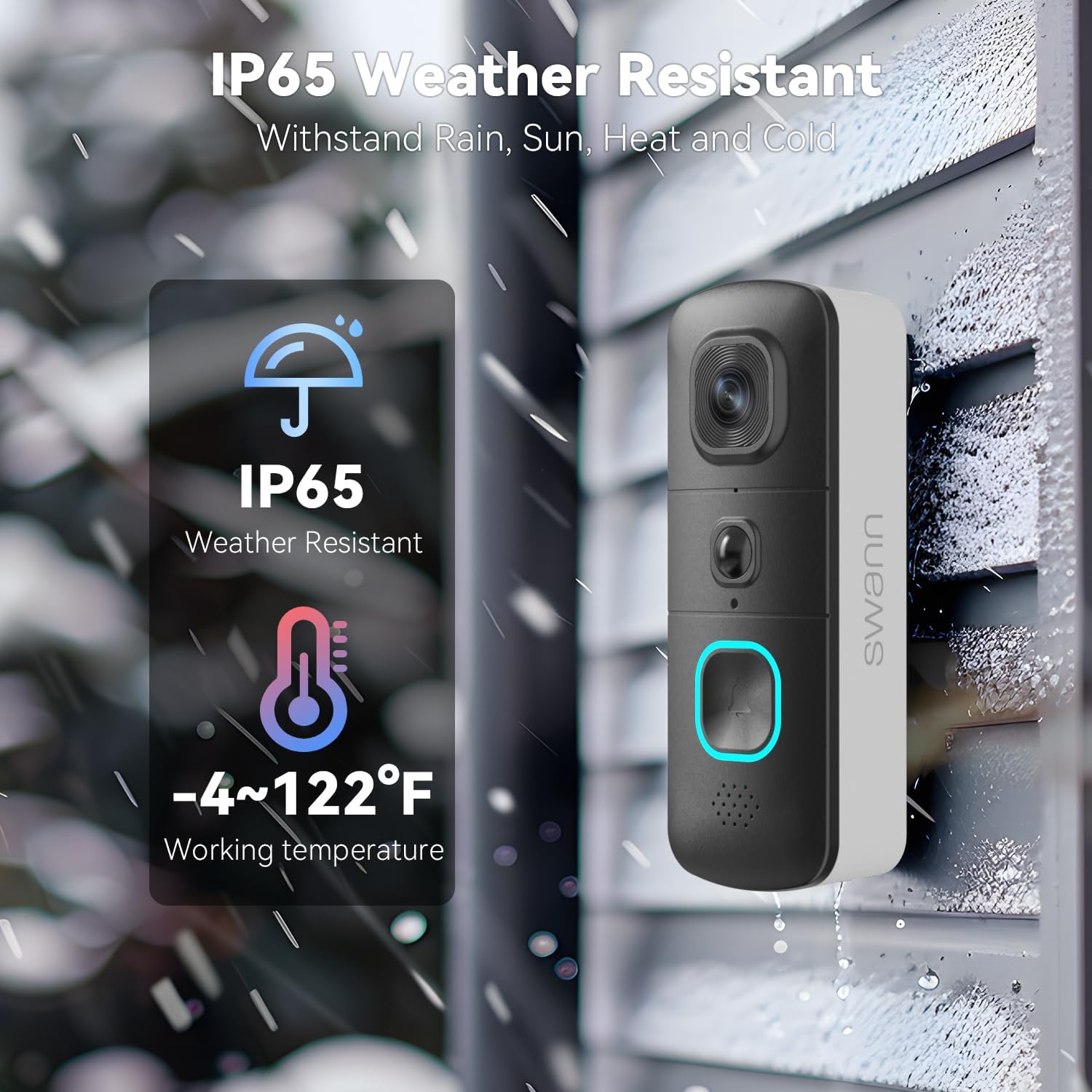 Swann EVO Wireless Video Doorbell -Wi-Fi Security Camera,Two-Way Audio,Motion Detection,Night Vision,Cloud Storage -Compact & Versatile Home Surveillance Solution for Indoor & Outdoor Use 5 71Jro +CeiL. AC SL1500