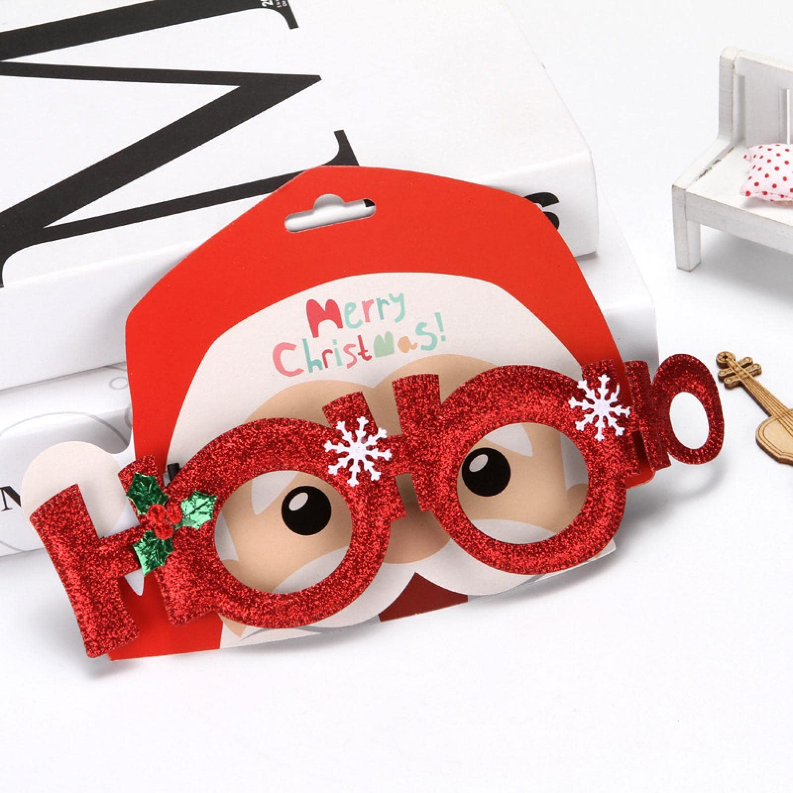 AOOF Christmas Glasses Christmas Party Annual Party Decorations Suitable For Adults And Children Holiday Party Decorations HOHO