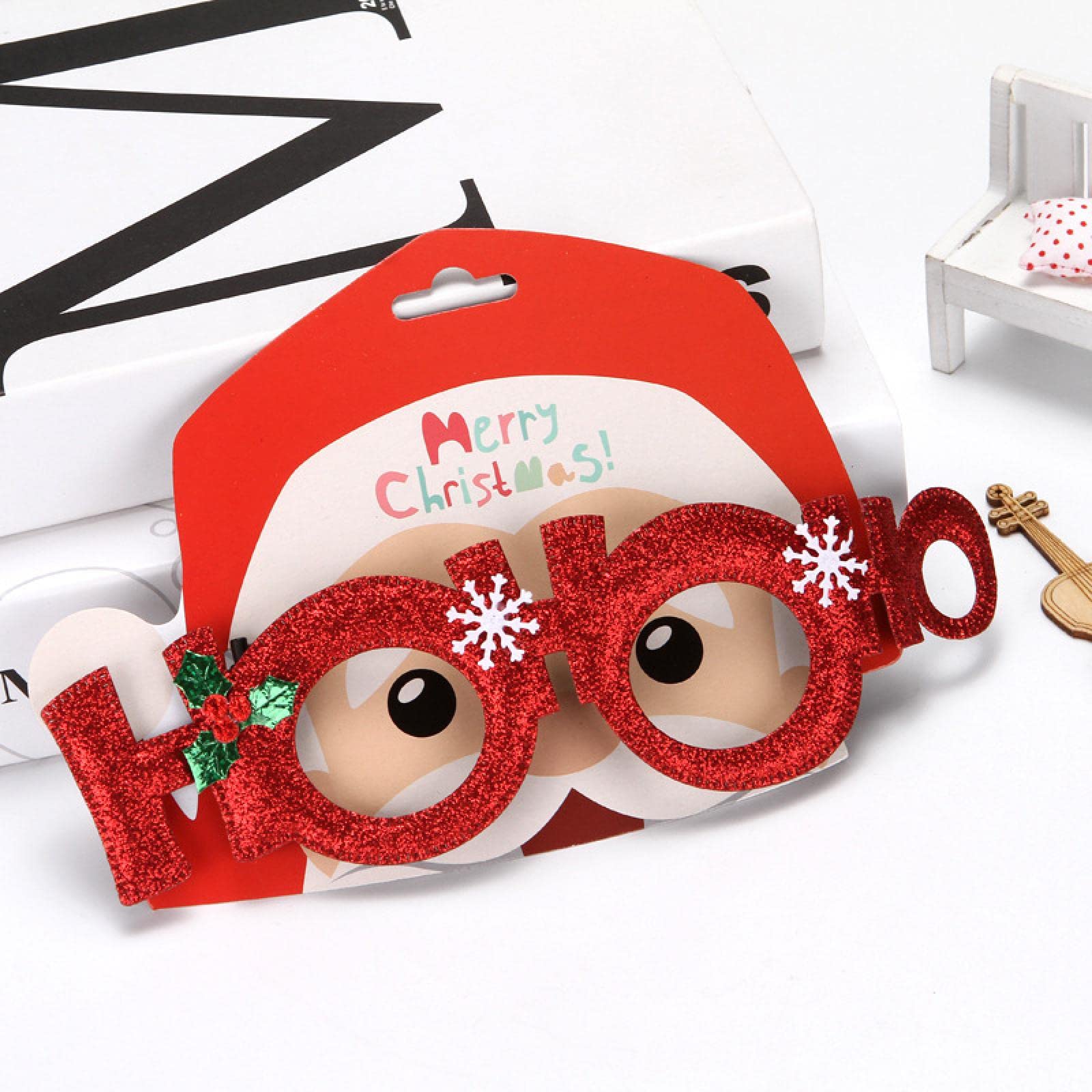 AOOF Christmas Glasses Christmas Party Annual Party Decorations Suitable For Adults And Children Holiday Party Decorations HOHO