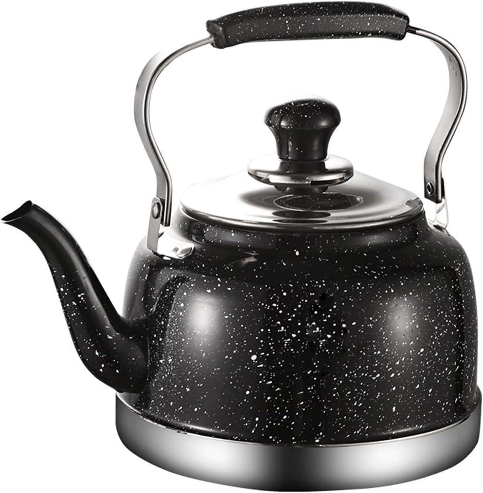 Hervidor de agua de acero inoxidable apto para uso alimentario, hervidor de gas para cocina, tetera con silbato, apto para todas las fuentes de calor(1.5L)
