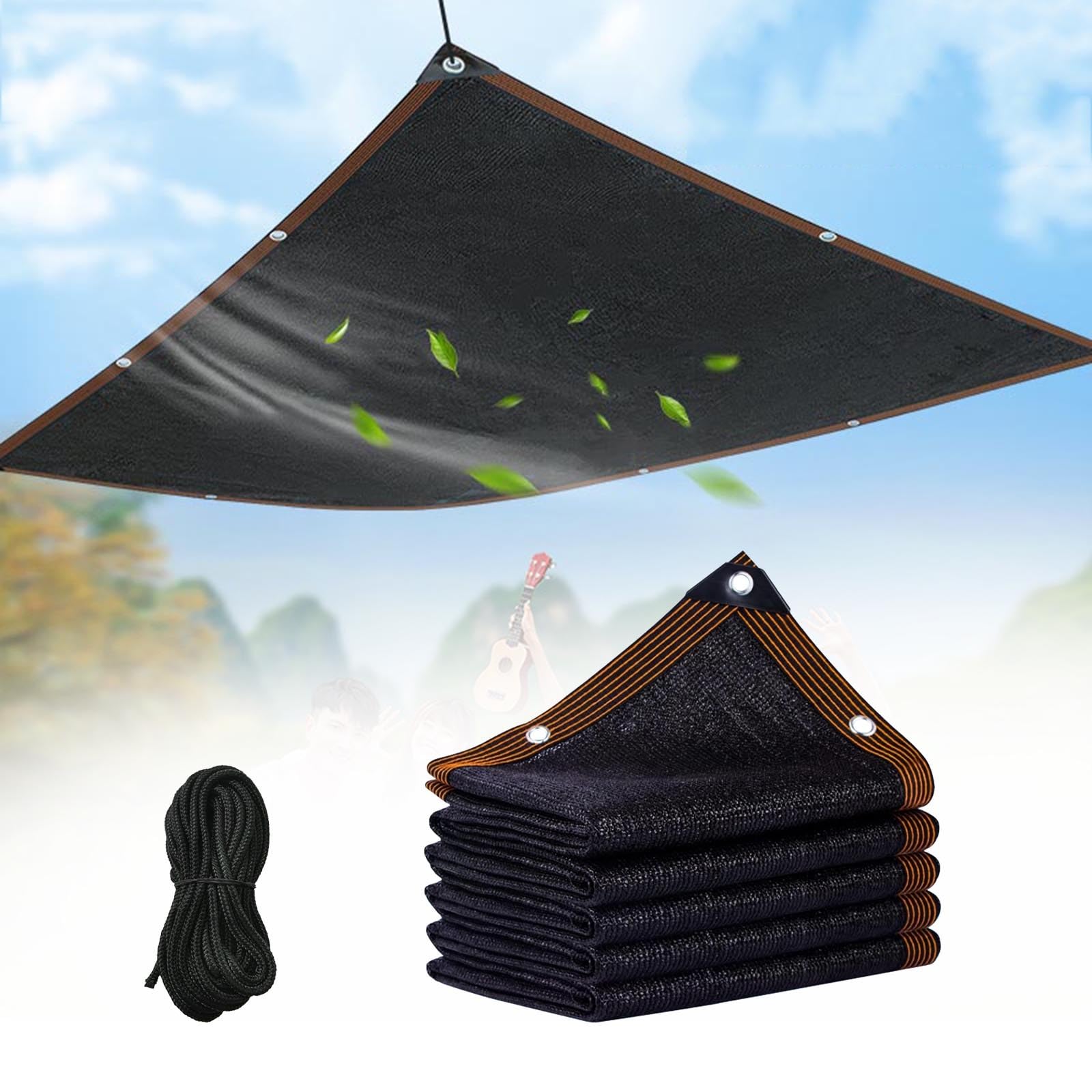 Voile d'ombrage de jardin respirant et épais anti-UV 6,5x7m