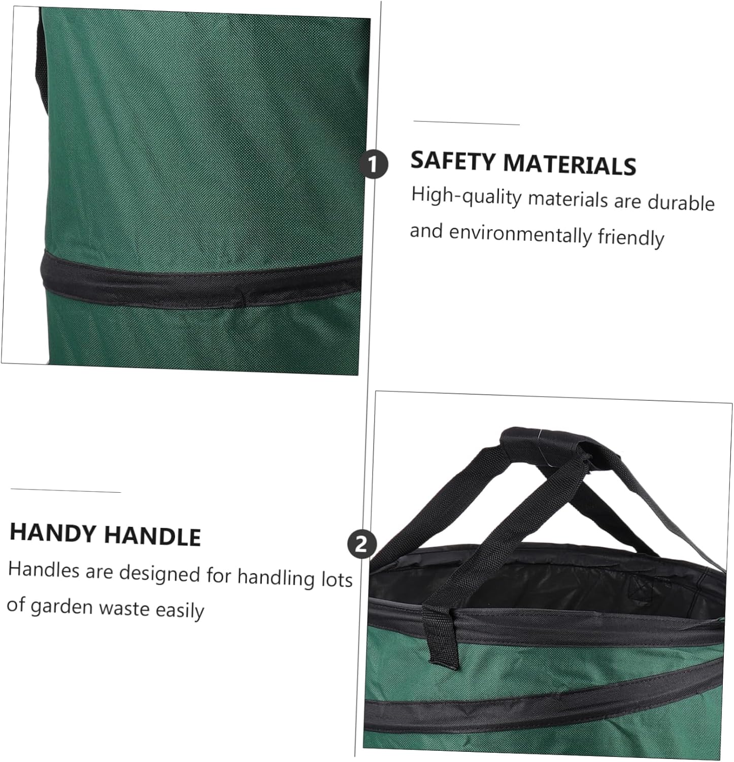 Garneck Collapsible Leaf Bag for Gardening Portable Yard Trash Collector Heavy Duty Waste Bag Reinforced Handles for Lawn Debris and Fallen Leaves