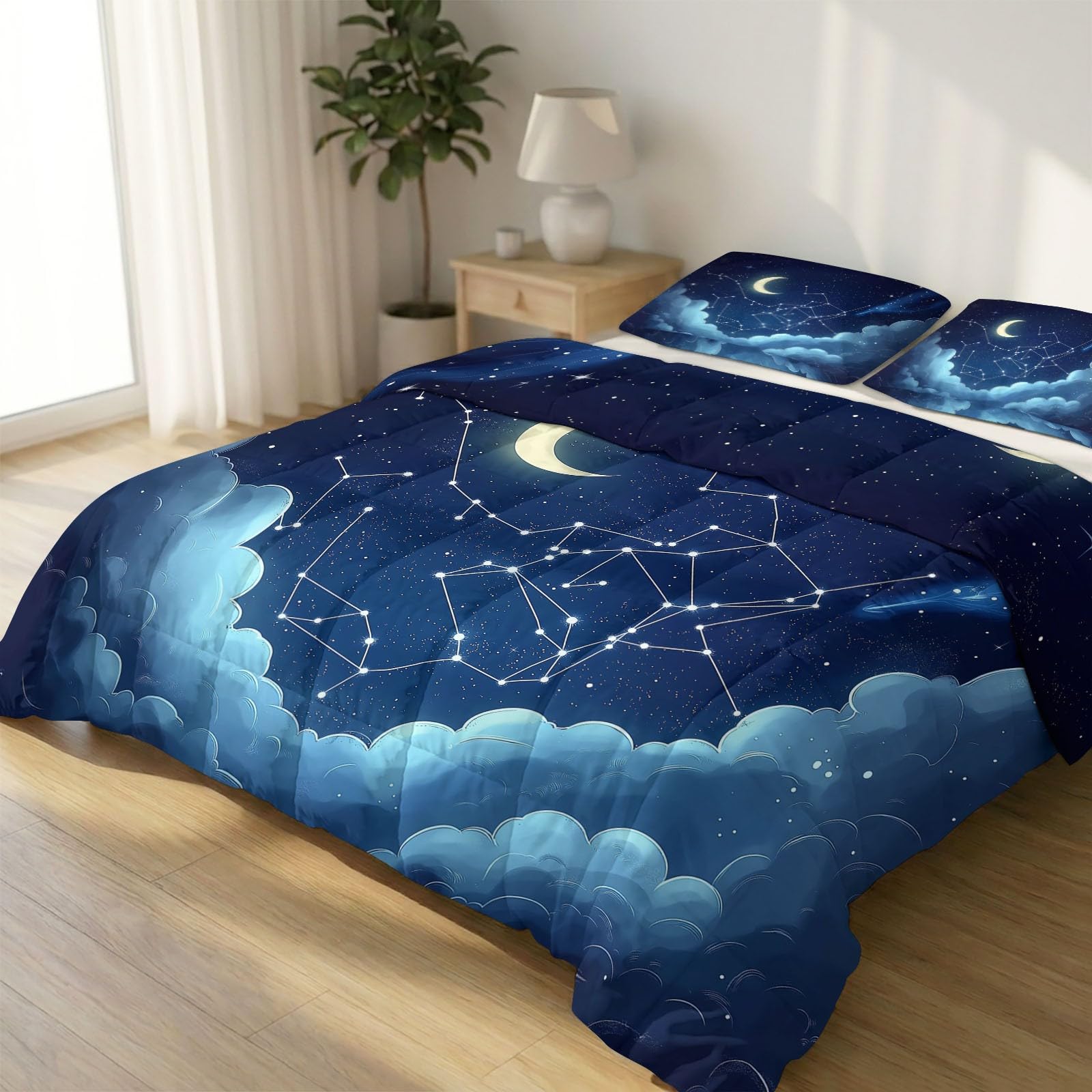 Edredón lavable de nubes manta 4 estaciones 240x260 para cama infantil y juvenil de diseño