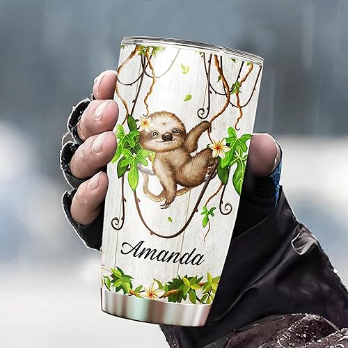 Vista 61 de WAZONE Vaso personalizado de flores de mariposa con tapa, acero inoxidable azul marino, 20 30 onzas, taza de café de viaje con aislamiento al vacío