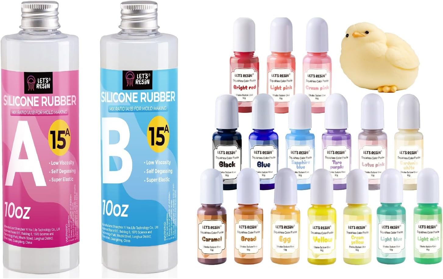 LET'S RESIN Silicone Mold Making Kit and Silicone Pigment Dye