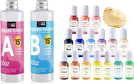 LETS RESIN Silicone Mold Making Kit and Silicone Pigment Dye