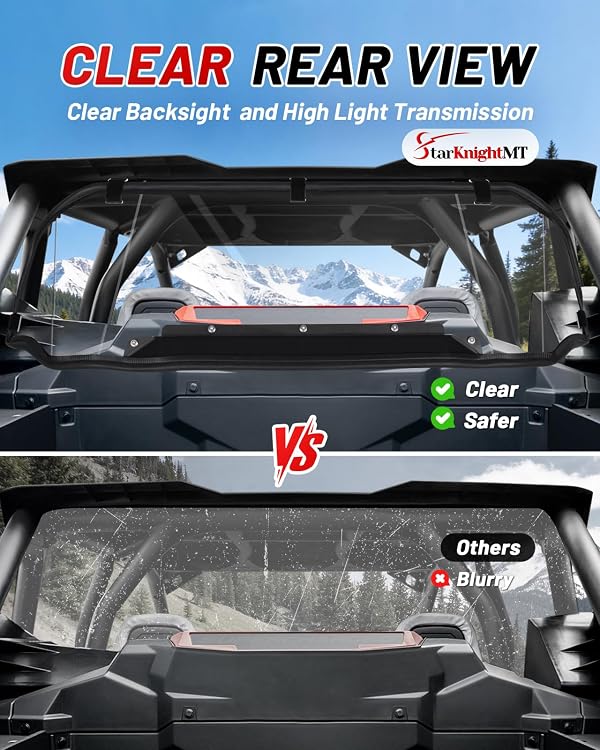StarknightMT Teryx H2 Rear Windshield Anti-UV Crystal Vision PC by StarknightMT - Used condition - Image 3