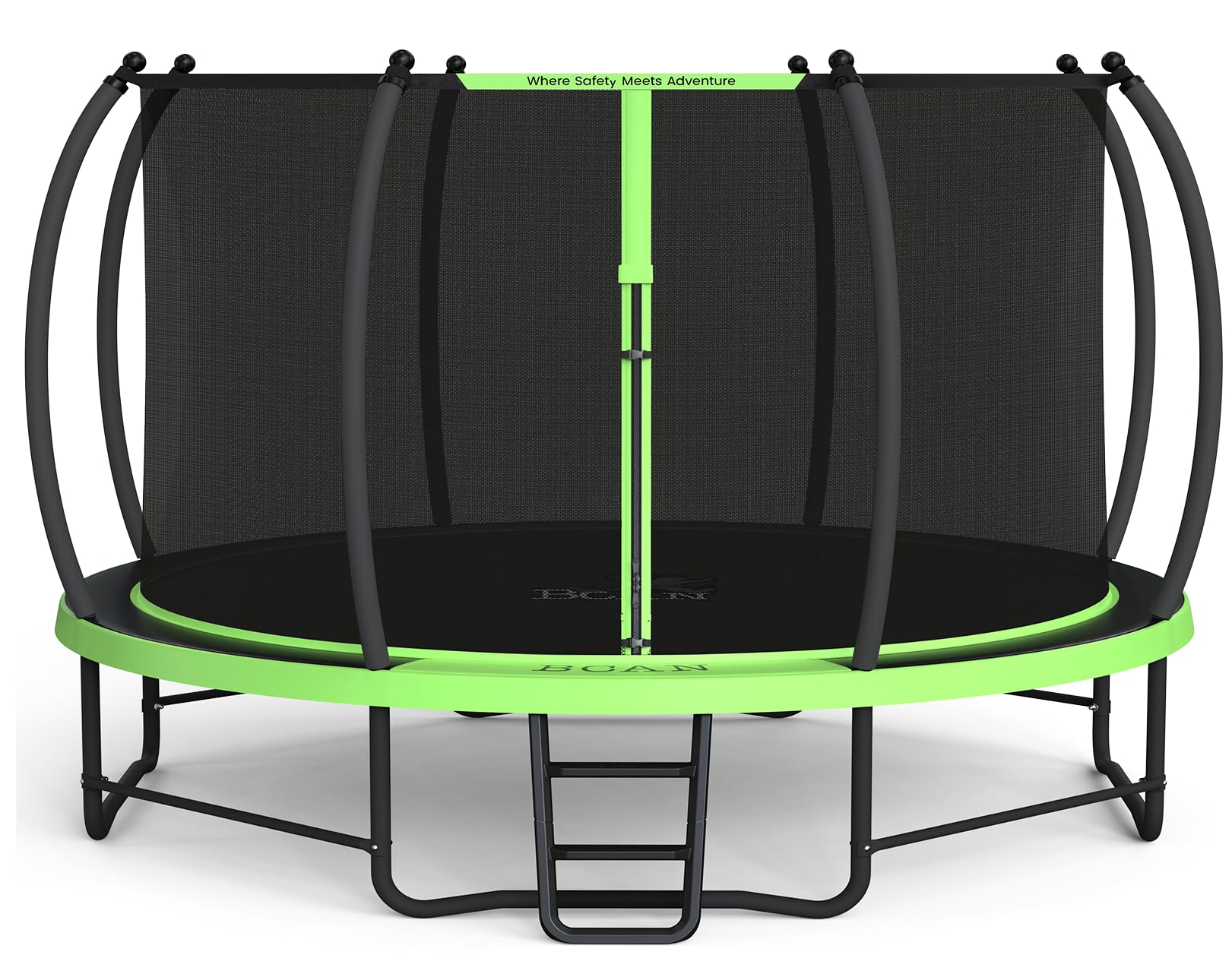 BCAN 8FT 10FT 12FT 14FT 15FT 16FT Recreational Trampoline with Enclosure for Kids Adults, ASTM Approved, Outdoor Trampolines with Ladder for Kids