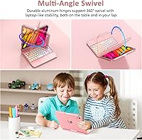 Vista 5 de FUWANG Funda con teclado y panel táctil para iPad mini 7 A17 Pro 2024 y Mini 6ª Generación 2021 de 8.3 pulgadas - Teclado retroiluminado de 7