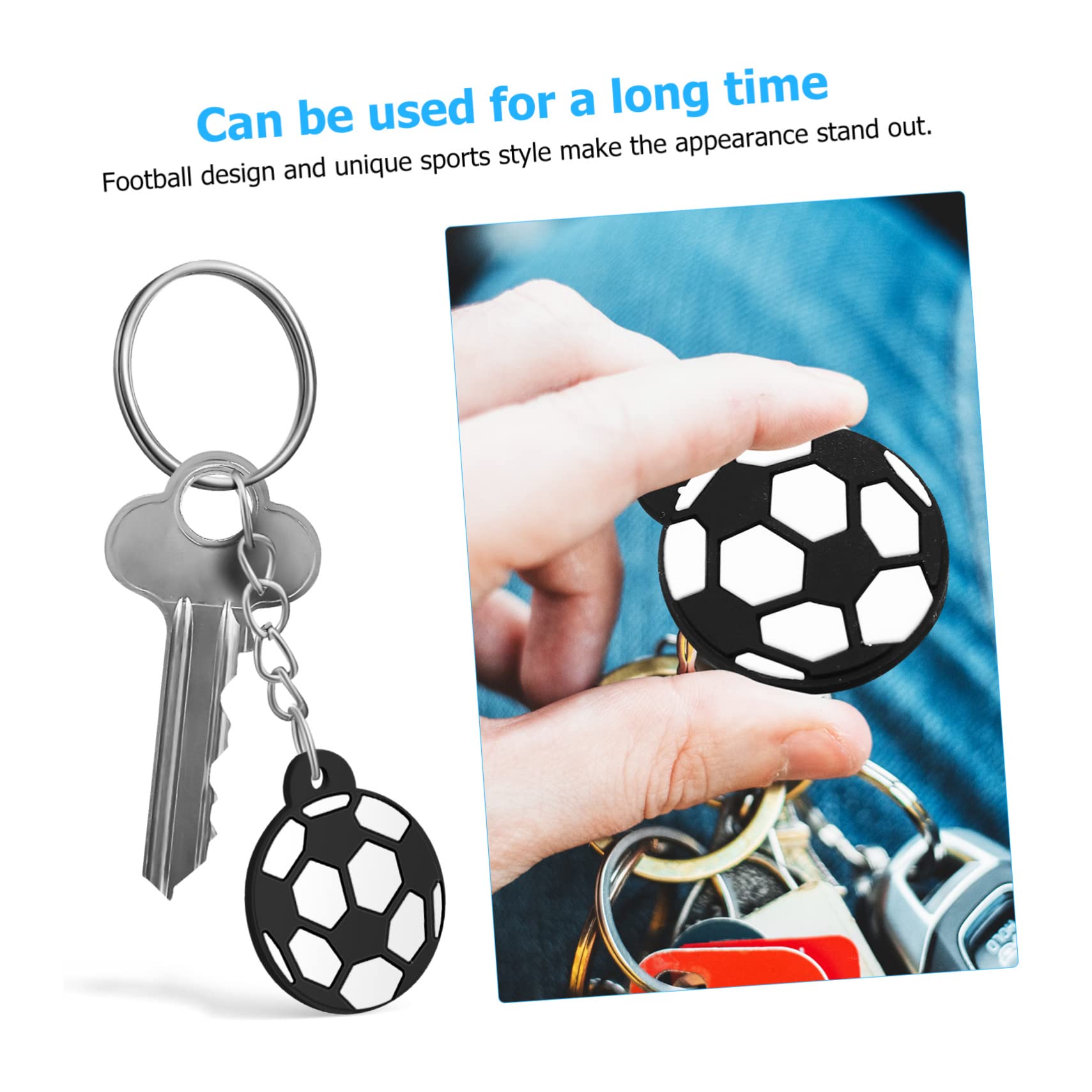 Toddmomy Fußball Schlüsselanhänger Pvc Soft Touch Sportliche Fußball Anhänger Mit Metallring Für Auto Und Rucksackschlüssel Leicht Und Strapazierfähig