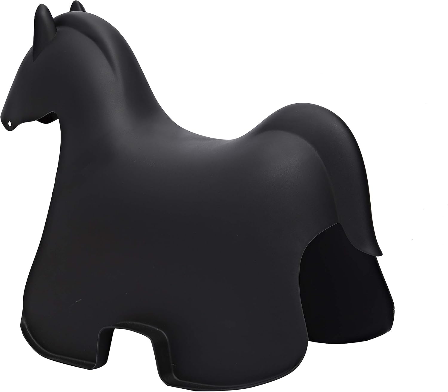 Amazon Basics Plastic Stackable Kids Chairs, Black Horse, 2-Pack