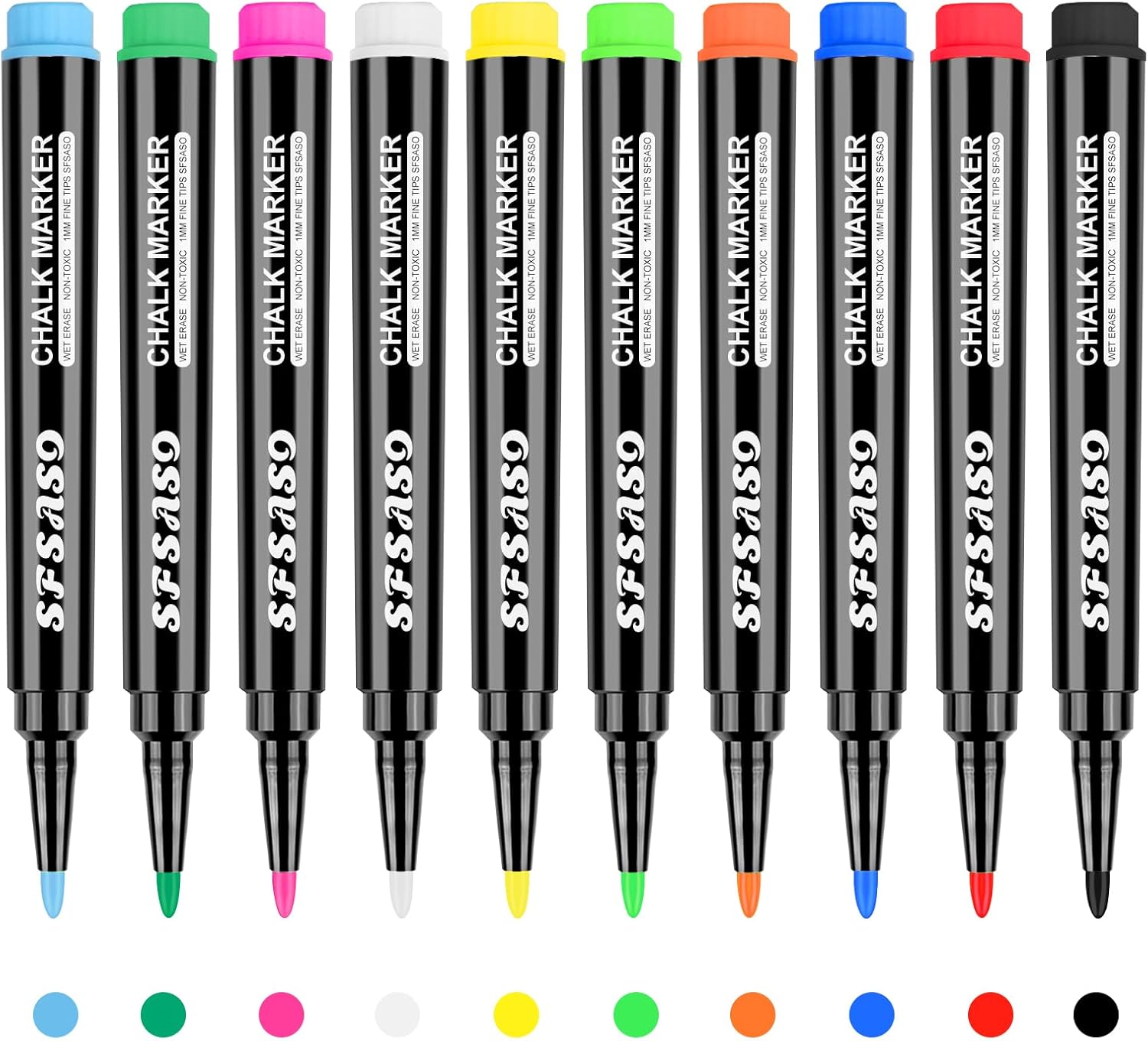 Liquid Chalk Markers for Acrylic Fridge Calendar Planning Board, Clear Glass Dry Erase Board, Whiteboard, Window, Mirror, Easy Wet Erase,1mm Fine Points (10 COLORS) - Image 8