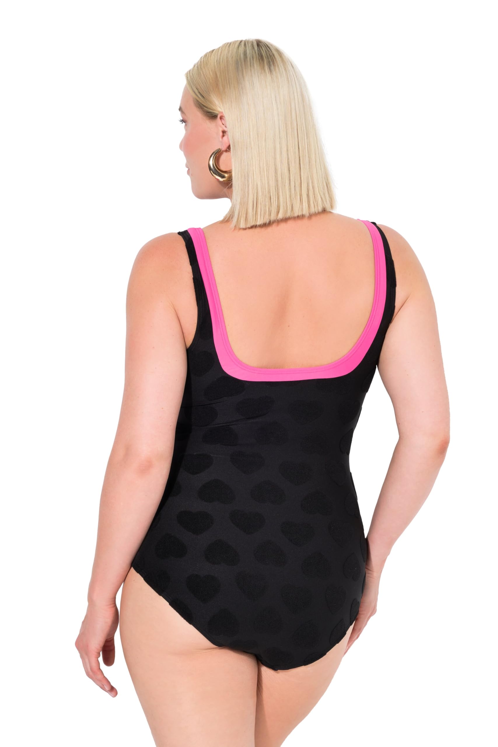 Ulla Popken Badeanzug Lisa, Herzstruktur Costume Intero Donna