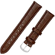 Klefer BLPE031 Watch Strap, 0.5 inches 12 mm, Leather, Synthetic Leather, Embossed Croco, Replacement Belt, Women's, Buckle Included, Tool Included, Brown, Braun, Classic
