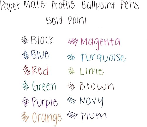 Miniatura 5 de Paper Mate Profile - Bolígrafos retráctiles, 0.059 pulgadas, punta gruesa, 6 unidades (negro)